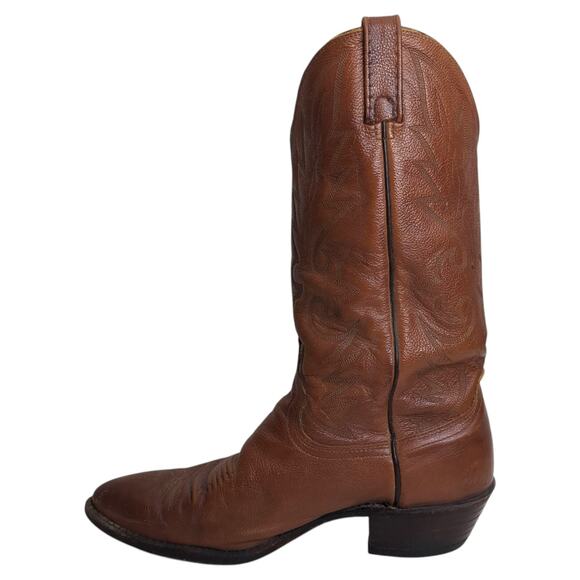 Dan Post MILWAUKEE Men’s Brown Leather Cowboy Western Boots Size 10D Vintage - Picture 12 of 15